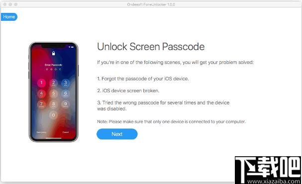Ondesoft FoneUnlocker,苹果手机解锁，iOS解锁